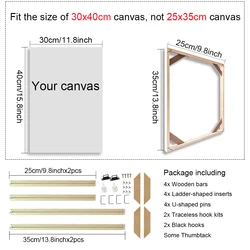 Oversized Wooden Canvas Print with Inner Frame (25x35cm)