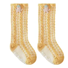 

3pcs Baby Socks Newborn Stockings Children's Tube Socks Baby Girl Stuff Summer Thin Mesh Anti-mosquito Socks 13-24m Cute