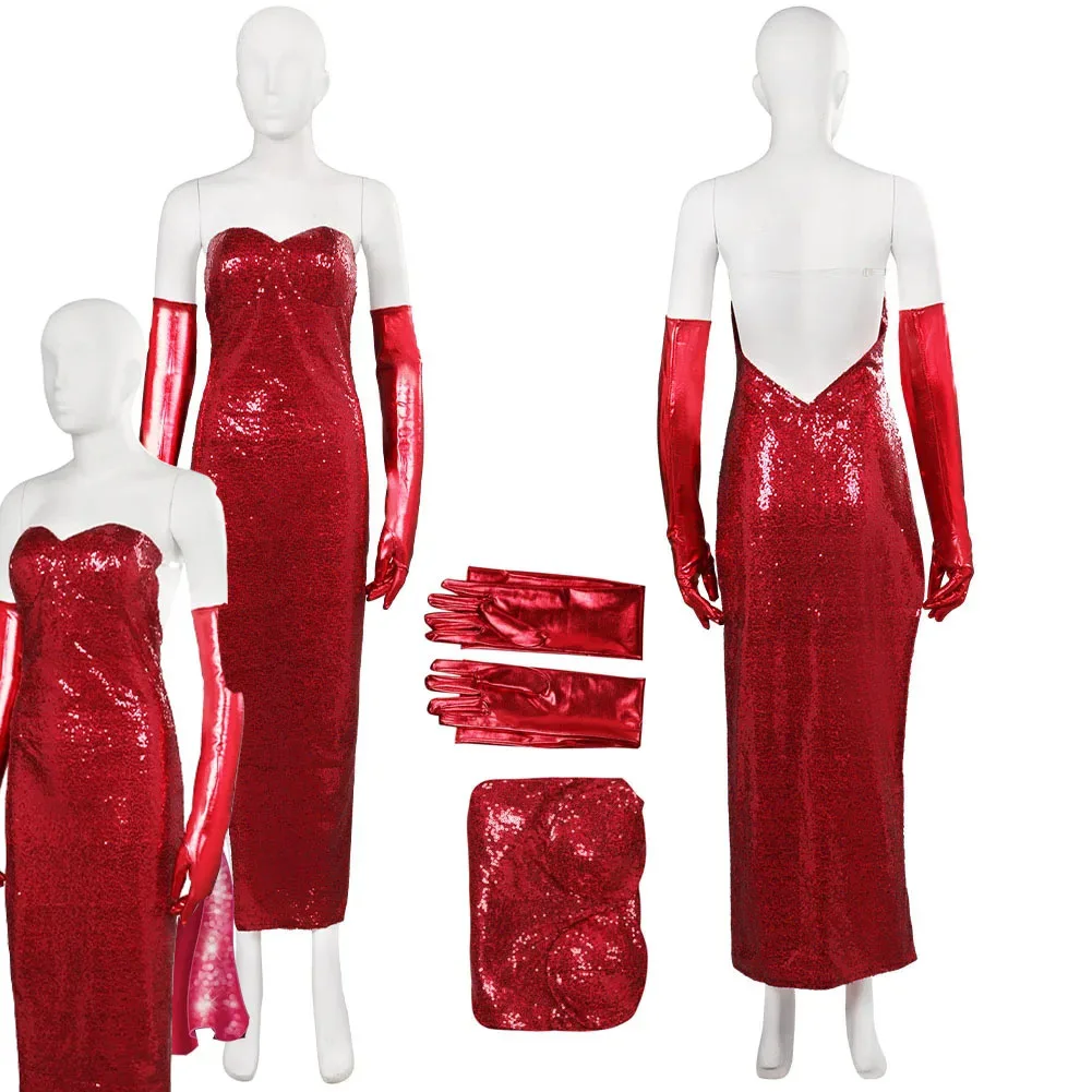 Cos Roger Rabbit Jessica Rabbit Cosplay Women Fashion Red Sexy