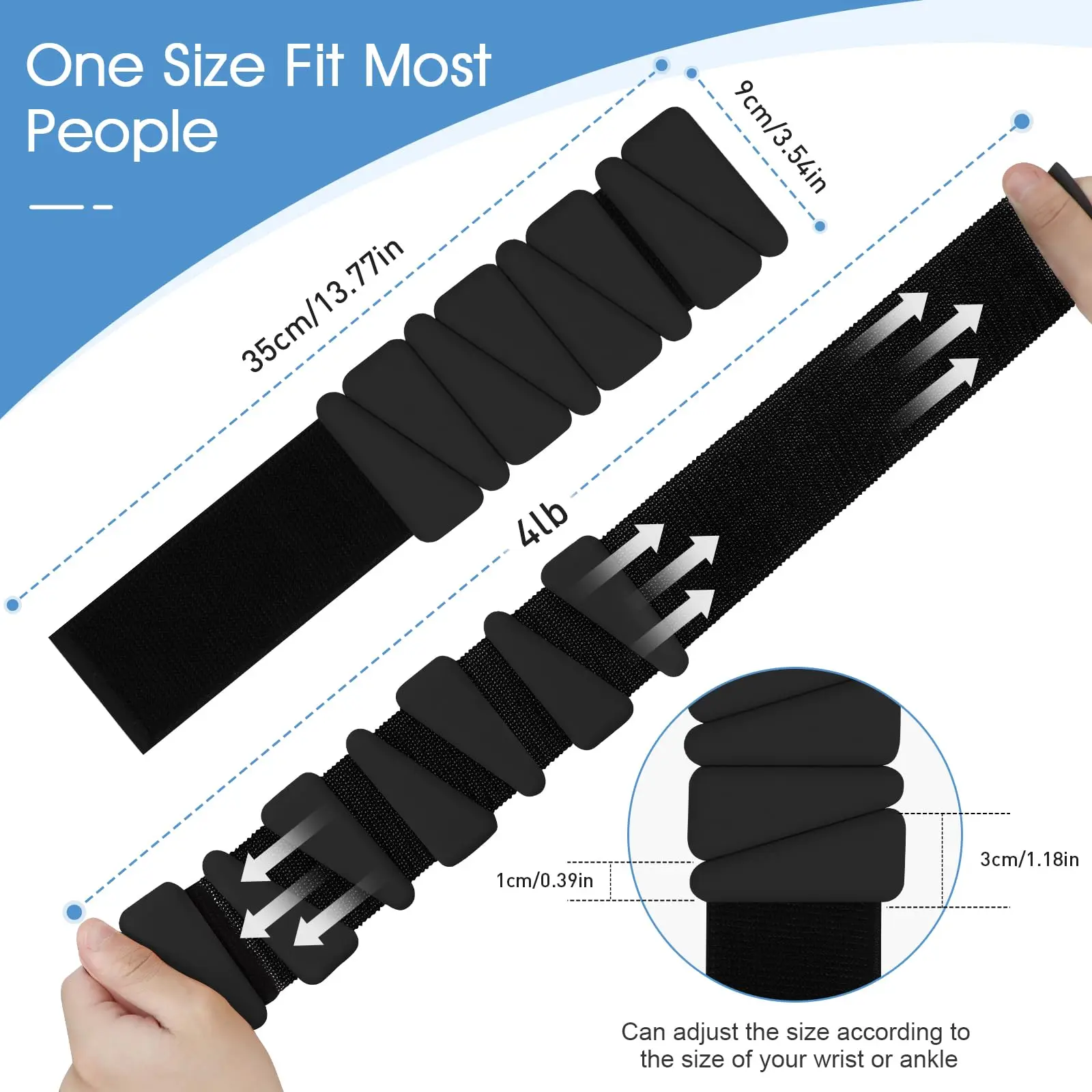 Pilates Weight Bangles Wrist & Ankle Weights for Women Set of 2, 1LB/ 2LB Each
