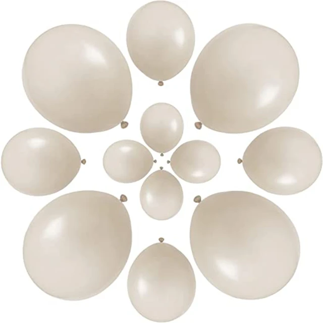 Palloncini bianchi color sabbia – 100 pezzi 10 pollici retrò crema