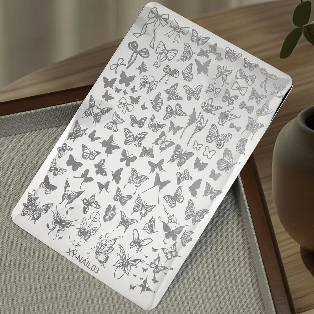 NEW Stainless Steel Nail Printing Plate Manicure Reusable Nail Transfer Template DIY Stamp Tool Nail Salon