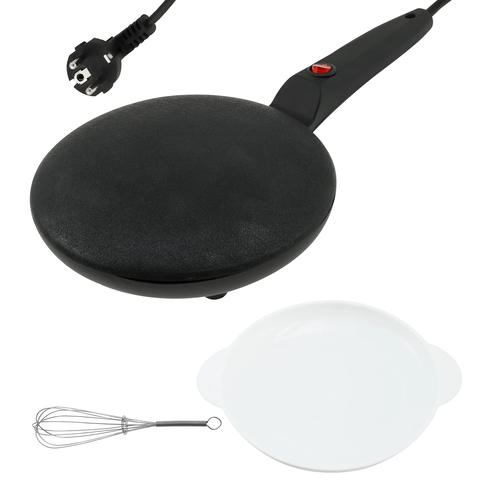 Electric Crepe Maker 8 Inches Portable Crepe Maker Machine with Nonstick Coating Multifunctional Pancake Pan Pancakes Making