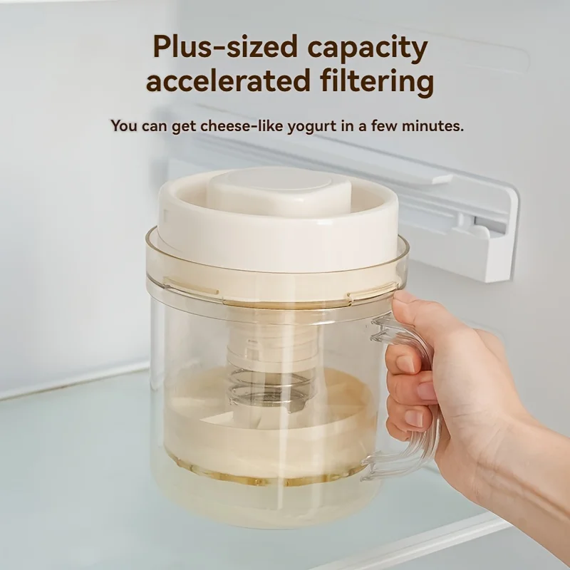 Yogurt Filter Set with 3pcs Fine Mesh Bag, Plastic Whey Separator, Kitchen Tool for Food Filtering, Home & Kitchen Essentials