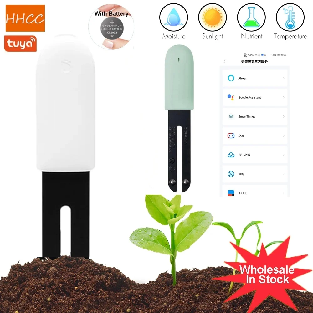 

Original Wholesale HHCC Flora Monitor Flower Plant Care Soil Detector Moisture Sensor Tuya Flower Plant Monitor for Xiaomi