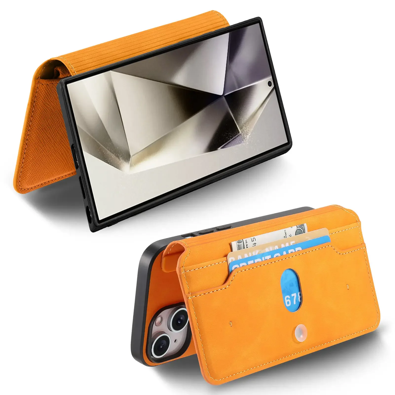 2 in 1 Detachable Magnetic Zipper Cards Solt Wallet Leather Case For Samsung Galaxy S24 Ultra S23 Plus A05 A35 A25 A15 A55 Cover_voghion.com