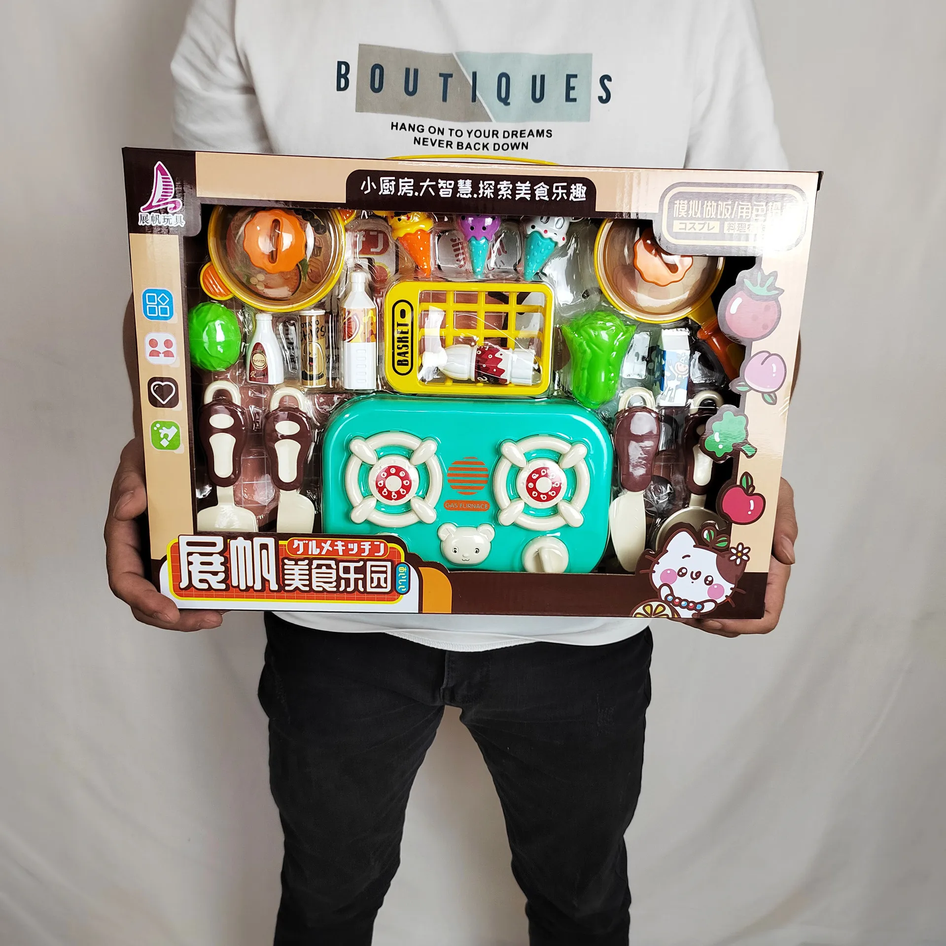Simulation Children's Toys Simulation Cooking Stove Pot Kitchen Dining Kitchen Play House Toys Random Color