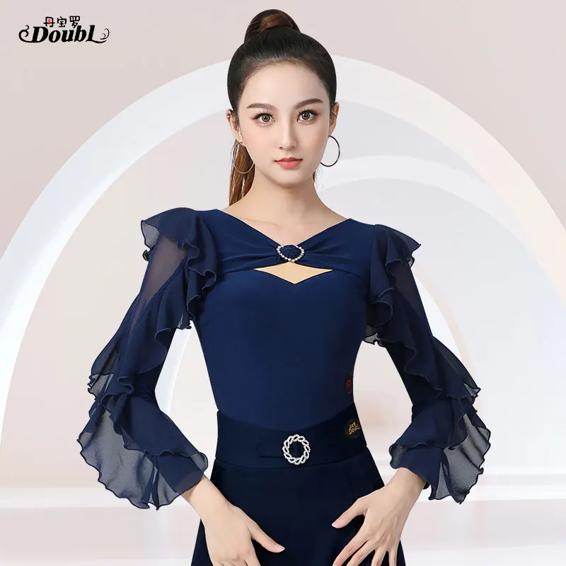 

2023 High-end Moden Dance Top Women's One-piece Latin Dance Leotard Professional Latin Dance Test Clothes