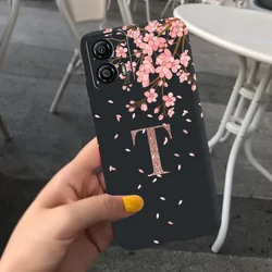 Luxury Black Silicone Soft TPU Phone Case with Elegant Letter Design for Moto G73 (Black Green)