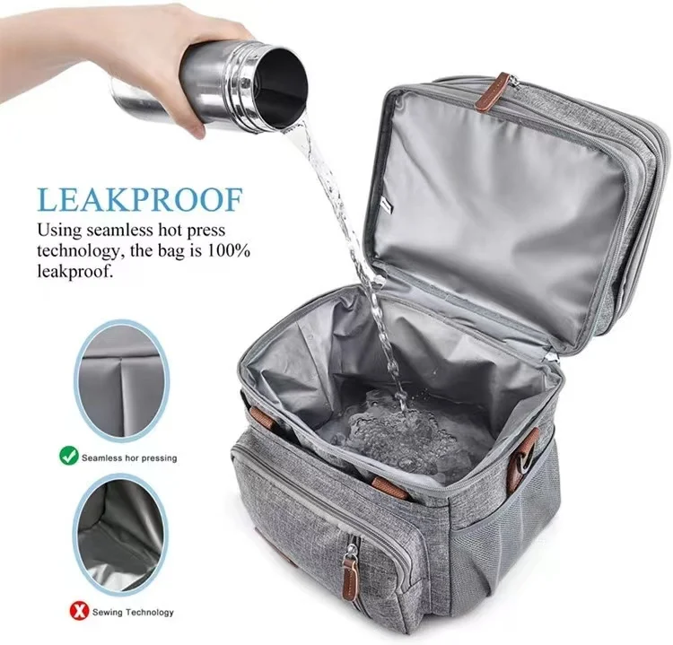 

Outdoor Picnic Picnic Bag Insulated Bag Double Layer Large Capacity Lunch Bag Waterproof