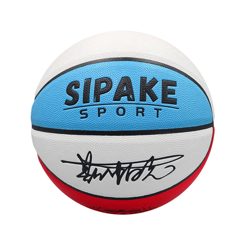 SIPAKE 농구 5 6 7 EZ-K 블랙 화이트 PU 야외 실내 공 여성 청소년 남자 경기 훈련 Basketalls
