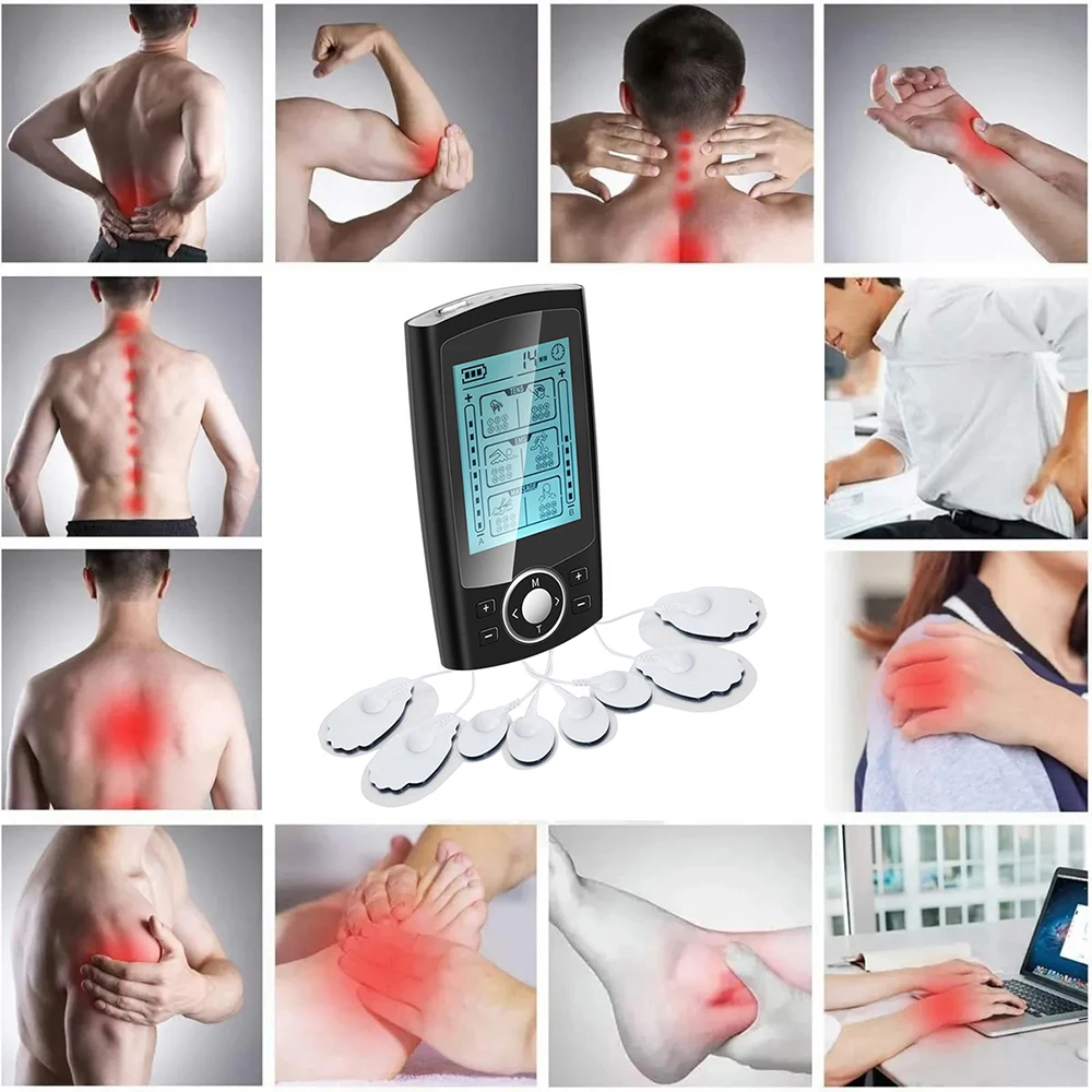 36 Modes Unit Electric Muscle Stimulation Relax Body Massager Electronic Digital Pulse Meridians Physiotherapy Slimming Machine portable electronic 8 modes tens massager ems muscle myostimulation acupuncture pulse massage pain relief physiotherapy machine