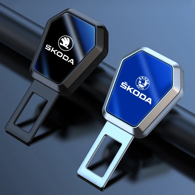 Car Seat Belt Extension Plug Safety Strap Accessories For Skoda Octavia Superb Rapid Kodiaq Karoq Fabia Kamiq Enyaq Yeti Scala car interior accessories