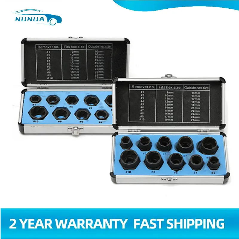 

Набор инструментов для извлечения поврежденных болтов и гаек, 10 шт./компл.