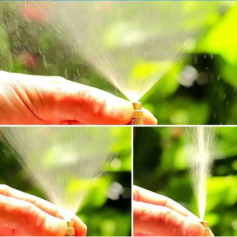 Mist Sprinkler Adjustable 360&deg; Rotating Copper 8mm Connector for Garden Plant