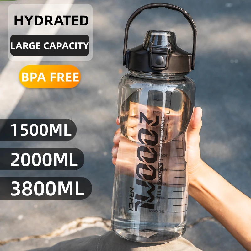 Sports Water Bottles Handle | Gym Water Bottle Straw | 1.5l Water Bottle  Bpa Free - Water Bottles - Aliexpress