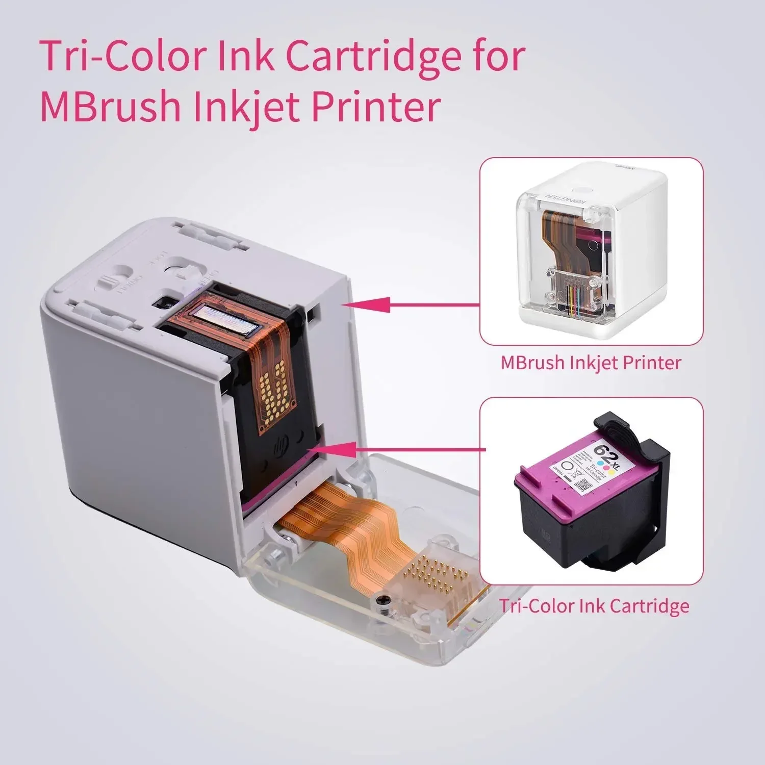 GlowMart High-Resolution Handheld Printer Portable Mini Impresora Portatil Printer for Crisp and Clear Prints Mbrush