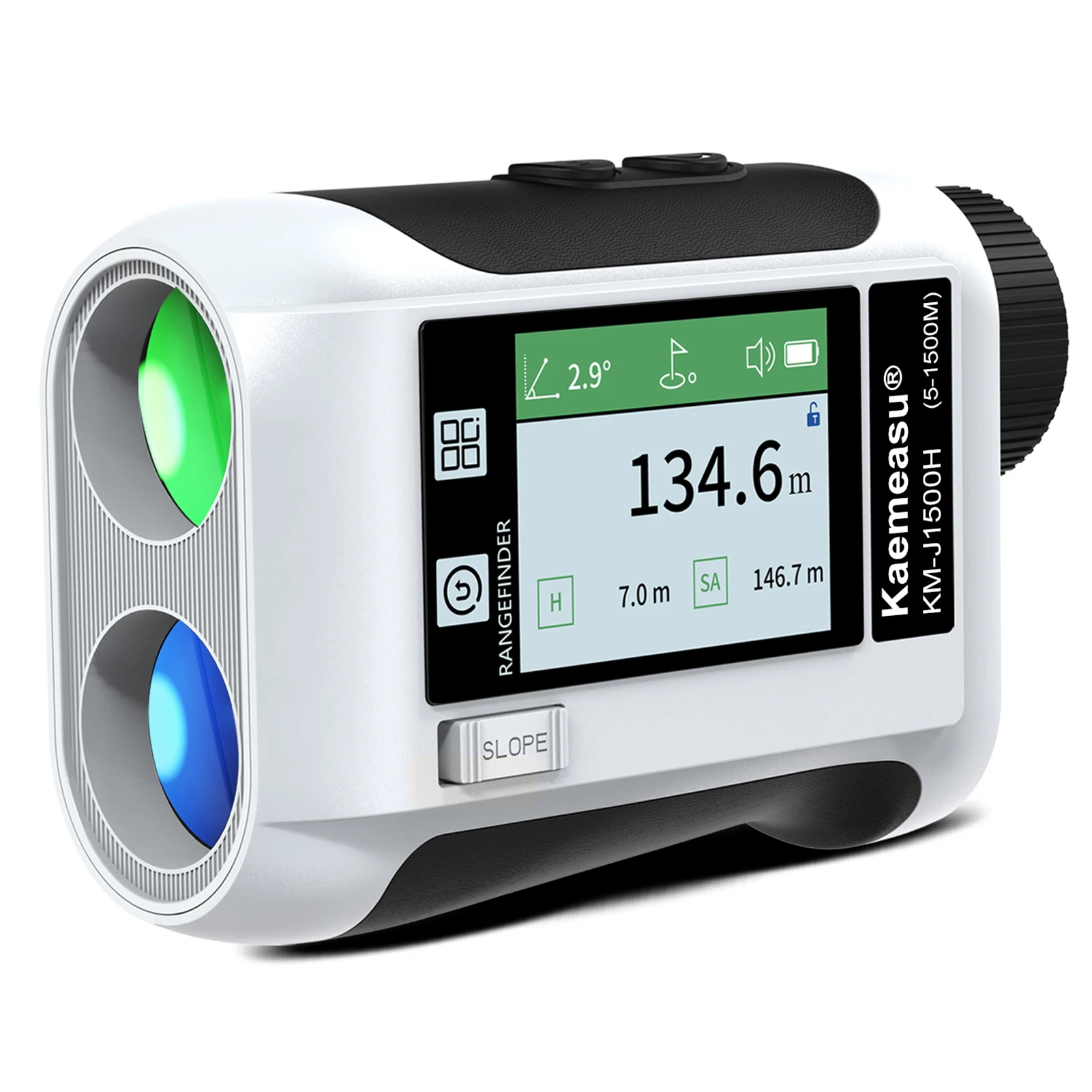 

Golf Rangefinder Distance Meter with LCD Touch Screen 6.5X Magnification USB Rechargeable Range Finder 600M /800M /1200M /1500M
