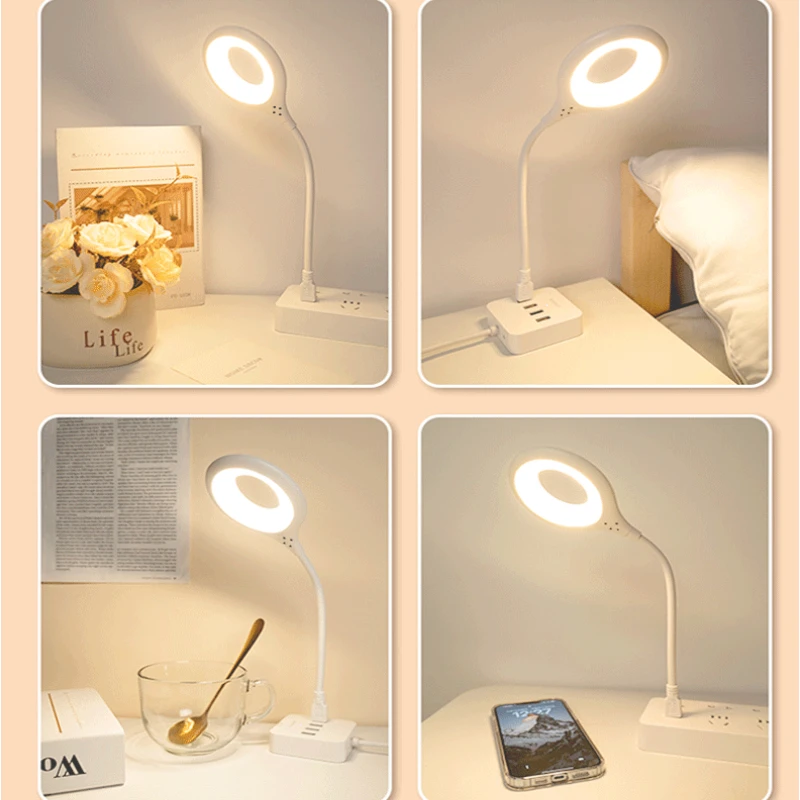 Led Voice Portable Usb Lamp Artificial Intelligence Sound Activated Controlled Eye Protection Read Table Lamp Plug Nightlight