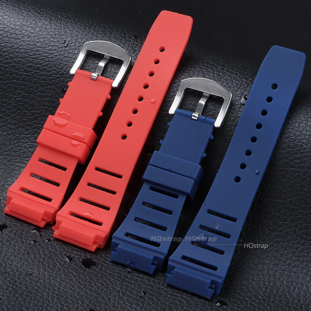 Silicone Sport Watch Strap - Soft Rubber Wristband for Men & Women, 17mmX21mm Replacement Bracelet