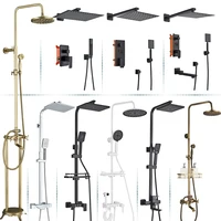 Promotion Shower Faucet Floor Mounted Bathtub Faucet Wall Bath Shower Set Ship From Brazil / EU /CA/MX Warehouse 1