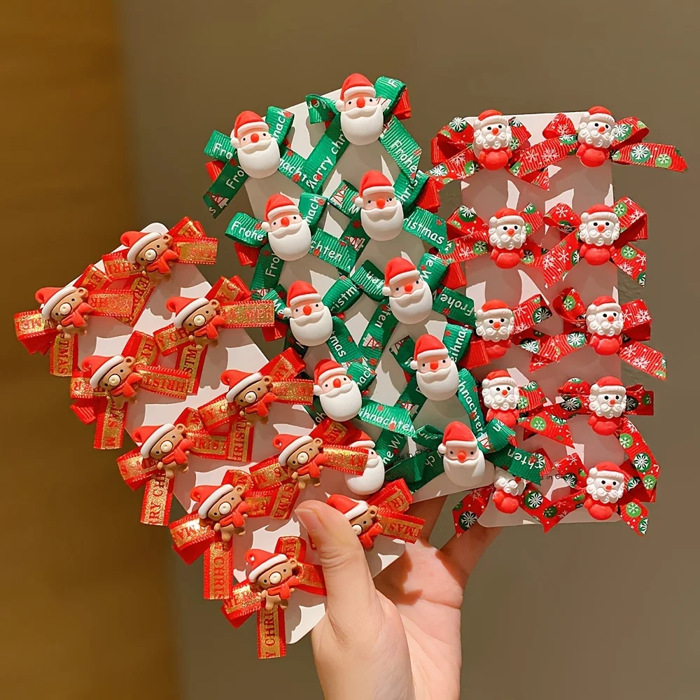Christmas Cute Hairpin 10pcs Sweet and Versatile hair clips,hair accessories