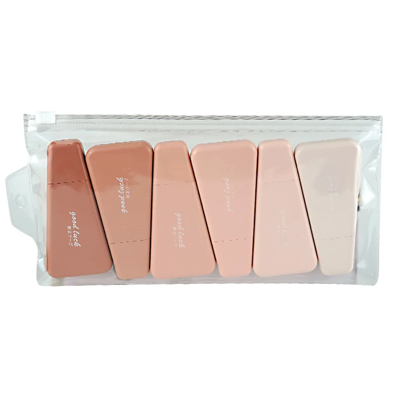 Correction Tape 6 Pcs/set Gradient Pink White Out Correction Tape Cute Large Capacity Correction Tape Student Prize Stationery School Supplies