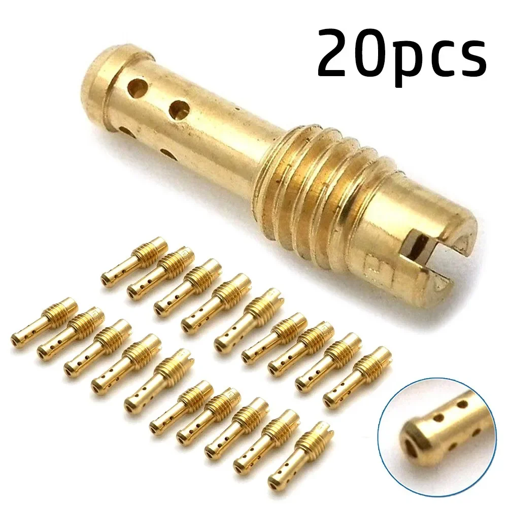 

20pcs Carburetor 12.5-60 Parts Pilot Jet 8 Bleed Holes Kit For MIKUNI VM TM TMX 5.0x0.8mm 8-Bleed Holes Engines Carburetor Parts