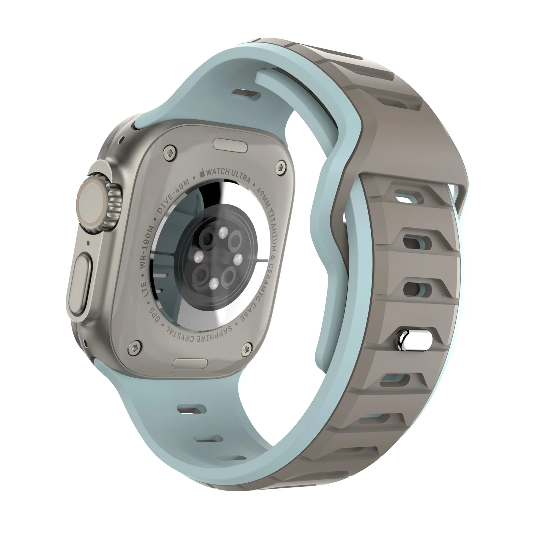 Dual-Color Silicone Loop Strap for Apple Watch - Sport Bracelet