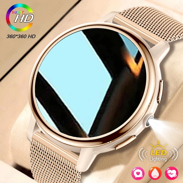 LIGE nouvelle montre intelligente femmes appels vocaux hommes sport Fitness montres fréquence cardiaque moniteur de santé dames Smartwatch pour Android iOS 1