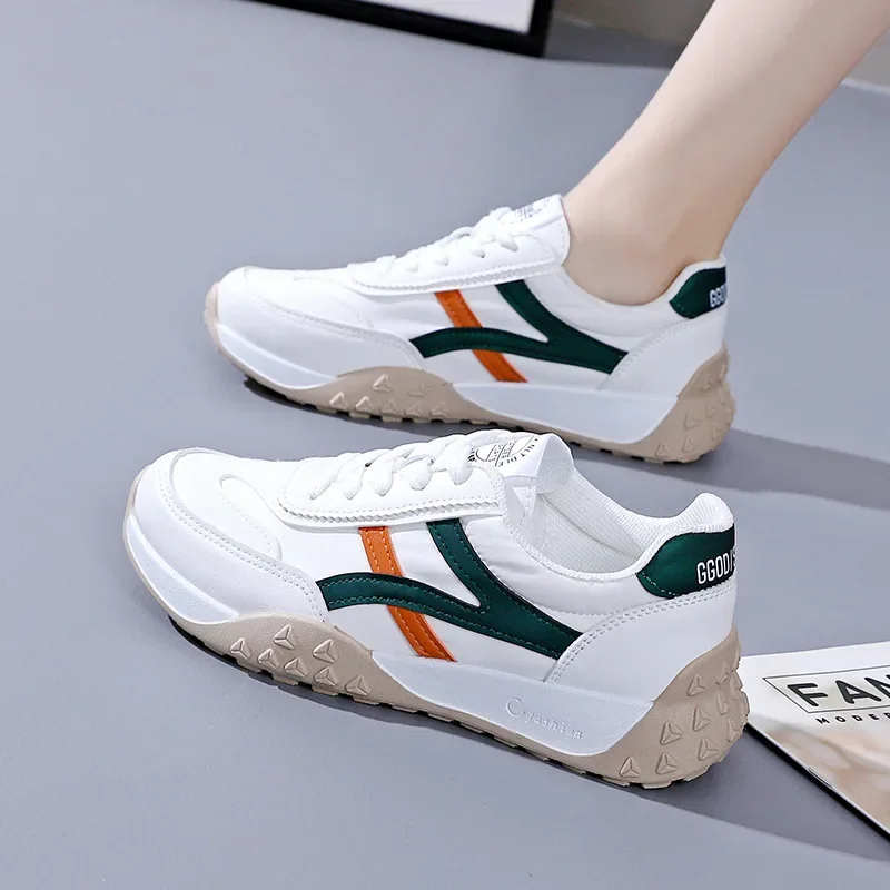 Fashion Women's Vulcanized Shoes Breathable Sneakers Woman Lace-up Soft Bottom Flats Shoes Casual Sneaker Zapatos Mujer