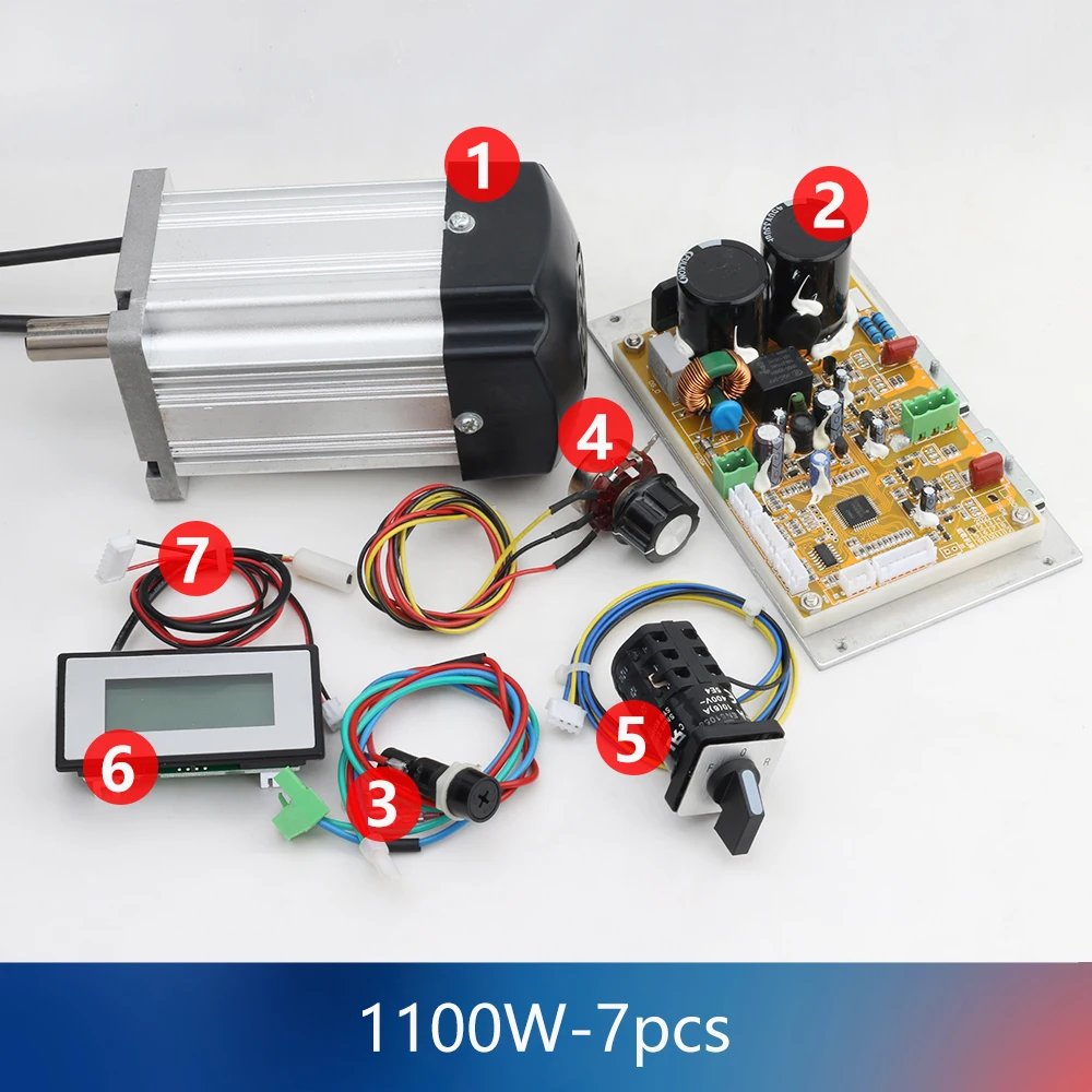 브러시리스 DC 모터, 메인 컨트롤 보드, WM210V 선반 파워 드라이브 보드, 모터 키트, 1100W