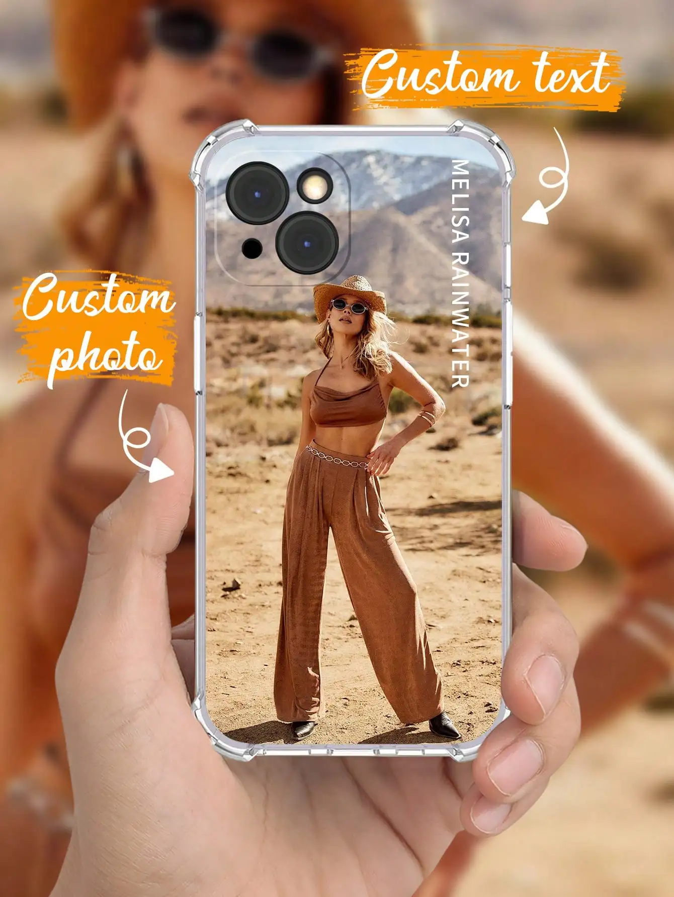 Customizable Clear Shockproof Phone Case with Photo Personalization