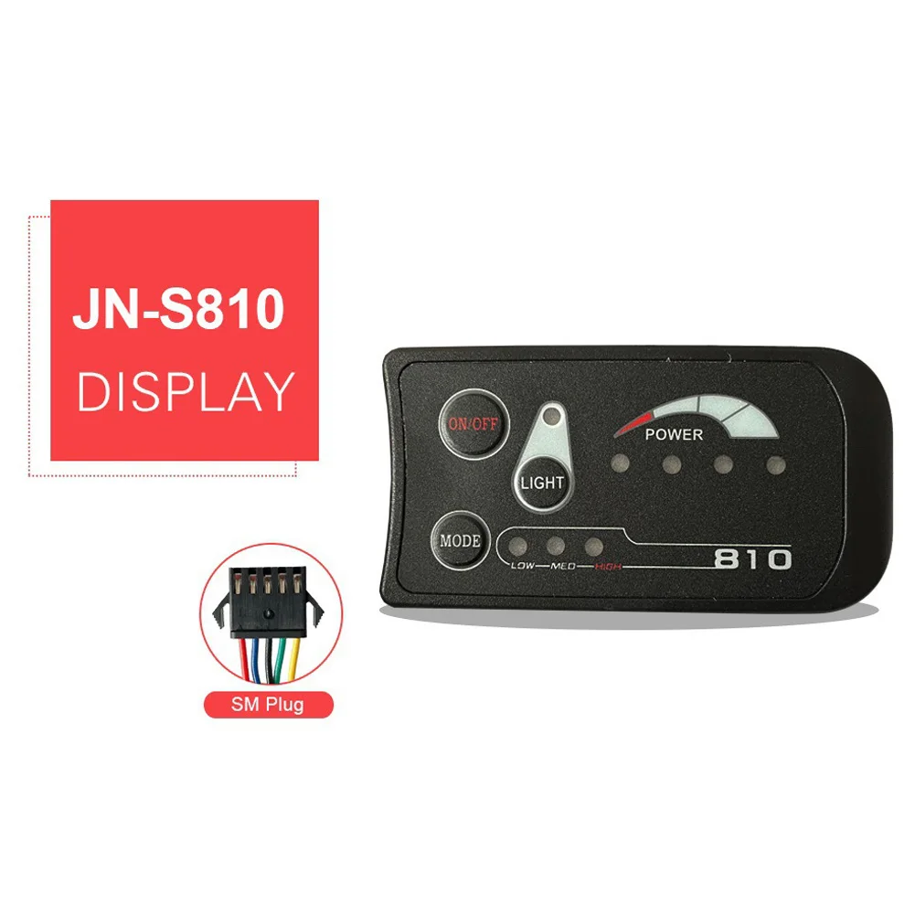 

High Quality Controller Suite Throttle LED-S810 Display Modification PAS SM Plug Sine Wave 24/36/48V 8 PAS Black