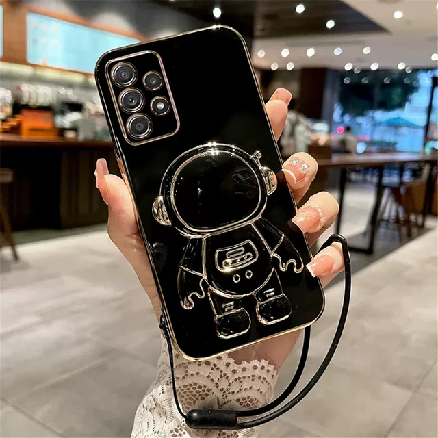 Funda de silicona con soporte de astronauta, cordón de mano, A53 para Samsung Galaxy, A13, A52, A72, A51, A71, A50, A12, A22, A32, A52s - Image 5
