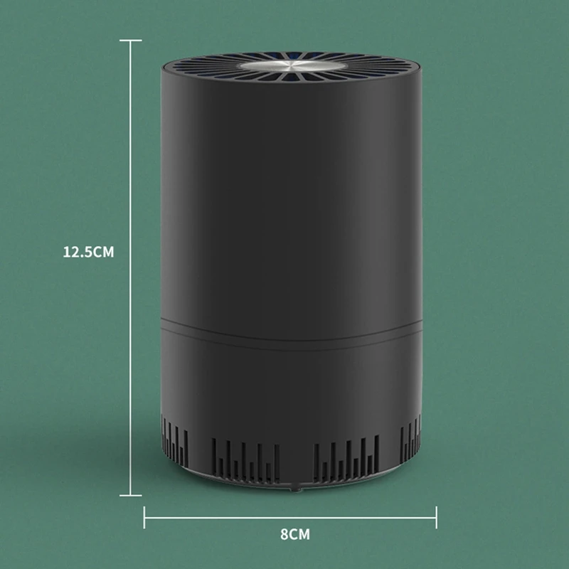 Air Purifier Home Auto Smoke Detector Hepa Filter Car Air Purifier USB Cable Low Noise With Night Light Desktop 6