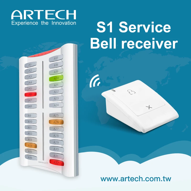 ARTECH S1 Waiter Service Calling System Electronic Waiter Call Table Service Bell