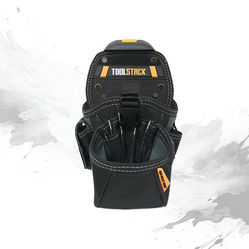 TOOLSTACK Large Drill Holster Pouch Bit Pouch Tool Belt Hand Electric Drill Belt Bag Portable Waist Tool Bag Storage Toolkit