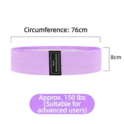 Set of 3 Fabric Resistance Bands for Home Workouts - Ideal for Booty, Legs, Yoga, and Pilates Training (PURPLE)