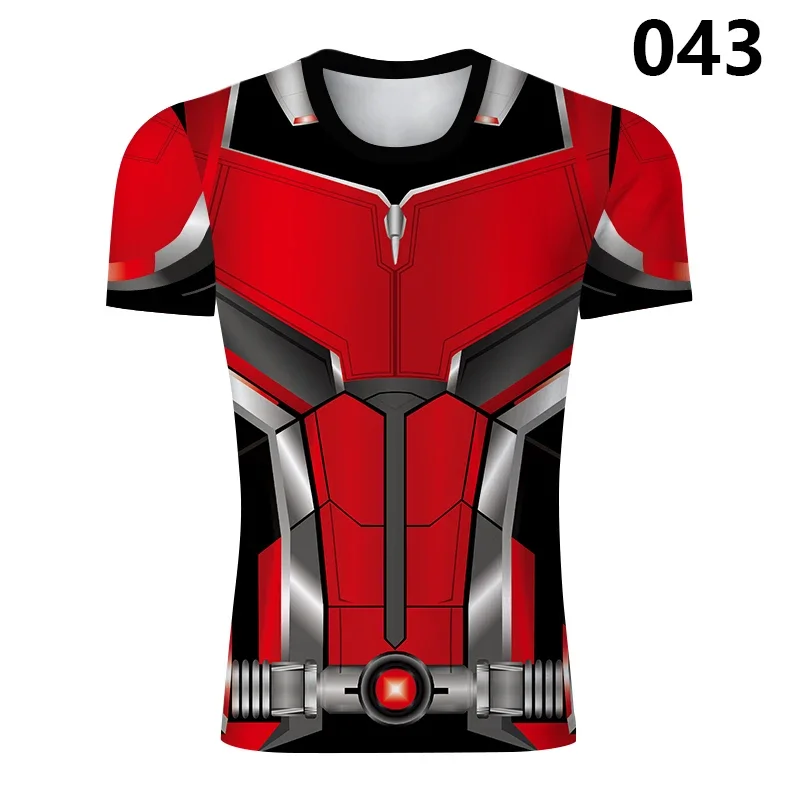 Summer Deadpool Wolverine T-Shirt Football Jersey Men Compression Spiderman Superheros Iron Man Short Sleeve Swimwear GYM Tops 2