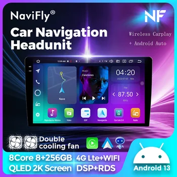 Navifly-Sistema inteligente estéreo para coche, autorradio todo en uno, 2 din, unidad principal, Carplay, radio para coche, pantalla Universal de 7862 pulgadas, 9/10 estereos para auto autoestereo auto stereos de panta 1