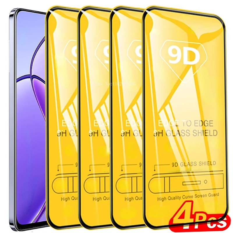 

Закаленное стекло 9D с полным покрытием для Realme, Защитная пленка для экрана Realme 12, 11, 10, 9, 8, 7 Pro, Plusi, стекло для Realme C55, C53, C51, C67, C33, C25Y, 4 шт.