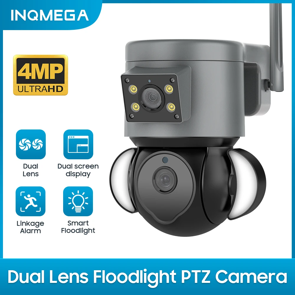 

INQMEGA 4MP WIFI Surveillance Camera Security Protection Camera Outdoor Cam Bullet and PTZ dome 2 in 1 Camera New Arrival