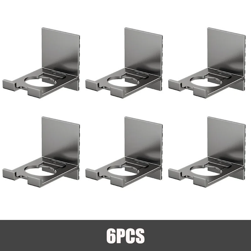 2/4/6Pcs Adjustable Shampoo Bottle Rack Hook Universal Shower Gel Holder Wall Mounted Hand Liquid Soap Hanger Bathroom Shelves 6