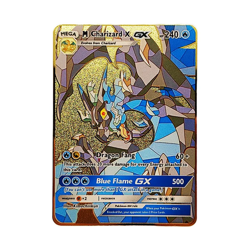 Mais Novo Cartão De Metal Pokemon Pikachu Fogo-respiração Dragão Jogo De  Batalha Coleção Vamx Gx Ex Brinquedos Das Crianças Presente De Aniversário  Venda Quente - Cards De Jogos Para Colecionadores - AliExpress