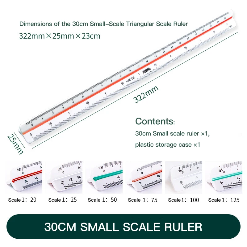 30cm Triangular Scale Ruler