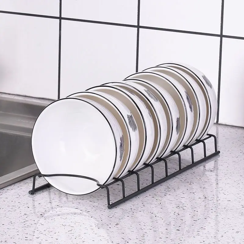 Stainless Steel Dish Draining Rack Multipurpose Silver Plates Storage Rack Space Saving Bowls Plates Drainer Holder Kitchen