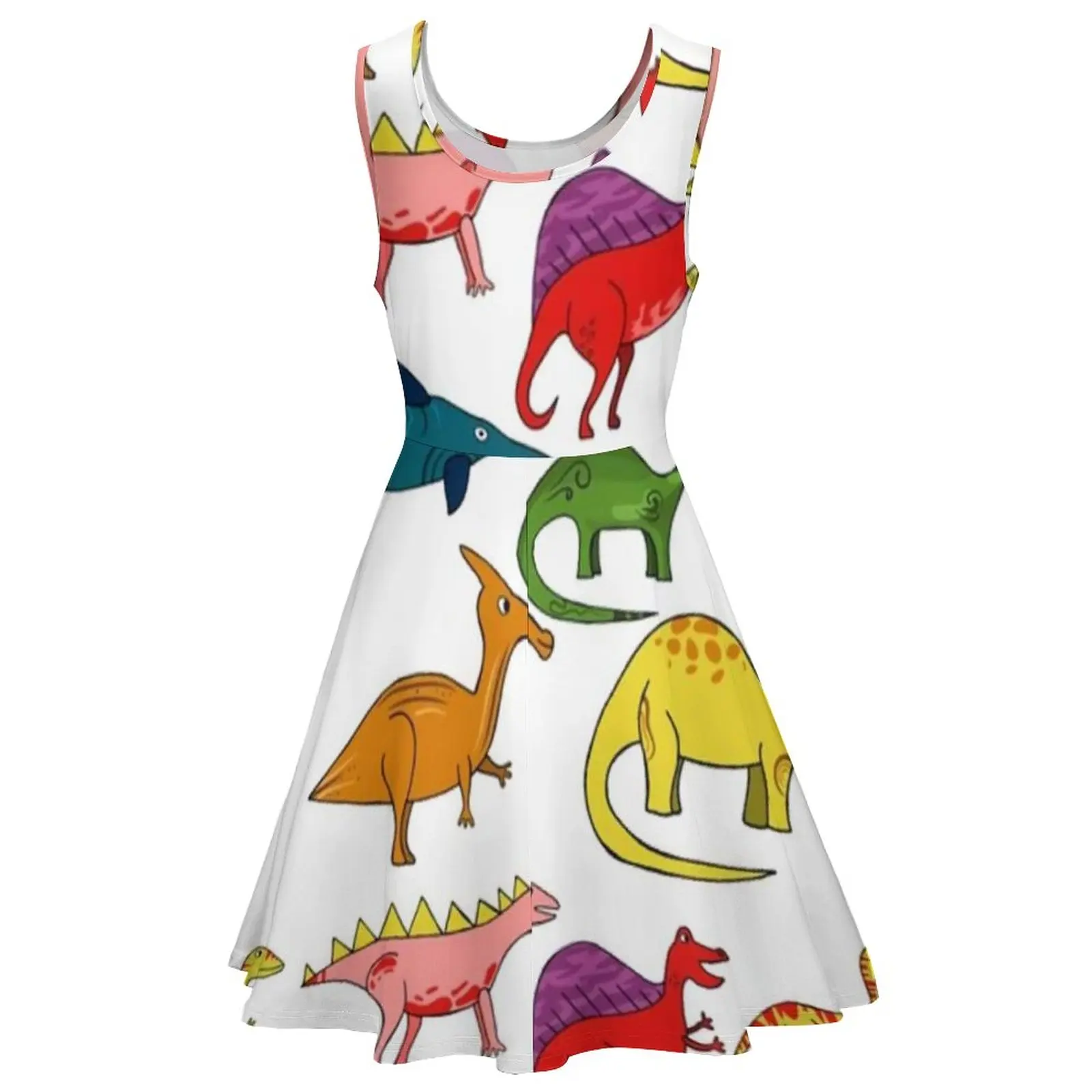 Kawaii Roupas para meninos e meninas adolescentes com estampa de  dinossauro, vestido curto exclusivo 