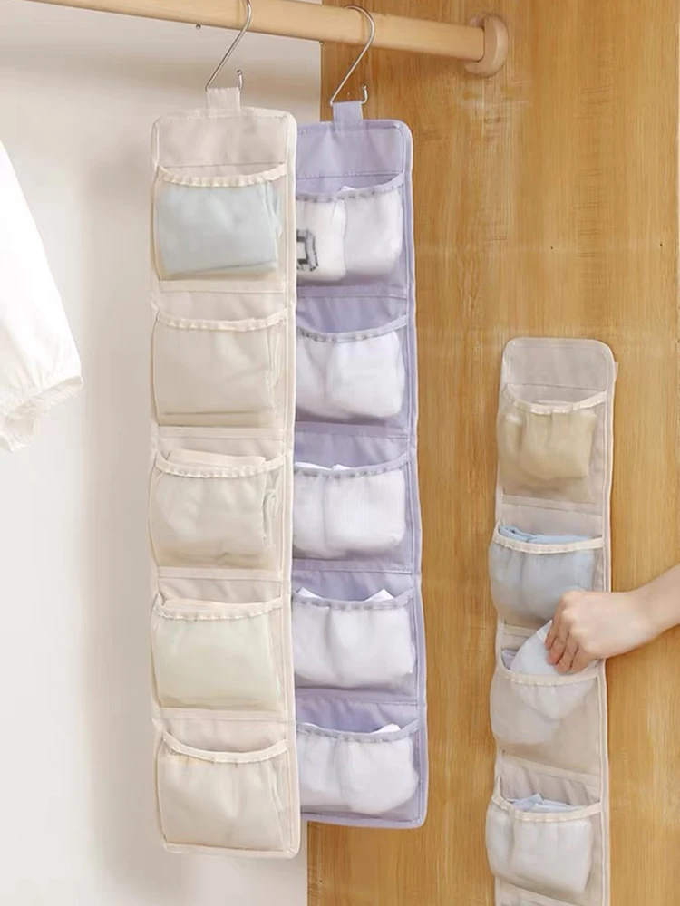 Organizador Colgante De Puerta Con 16 Bolsillos - Azul, 80x42 Cm, Para Ropa Interior, Calcetines Y Accesorios