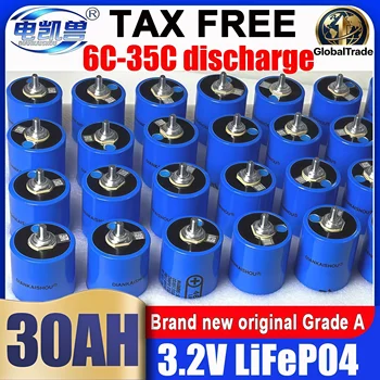 Batteria LiFePO4 Grado A 3.2V 30Ah C46 46138 Litio Ferro Fosfato per Moto Auto Modifica Fai da Te 12V 24V 48V